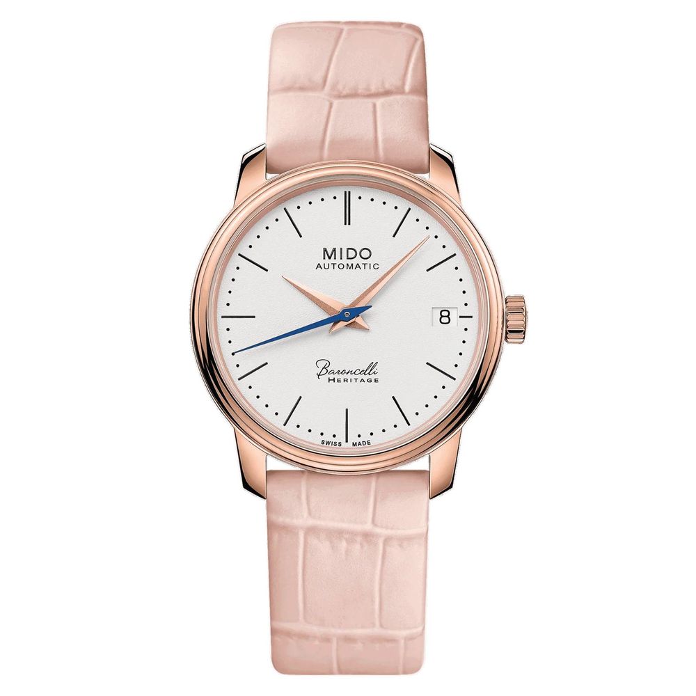 Multicolor Leather Dress Watch, MIDO Damenuhr