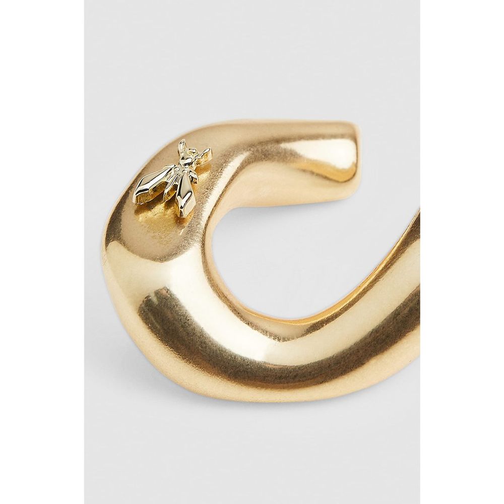 Gold Plastic Earrings, Patrizia Pepe