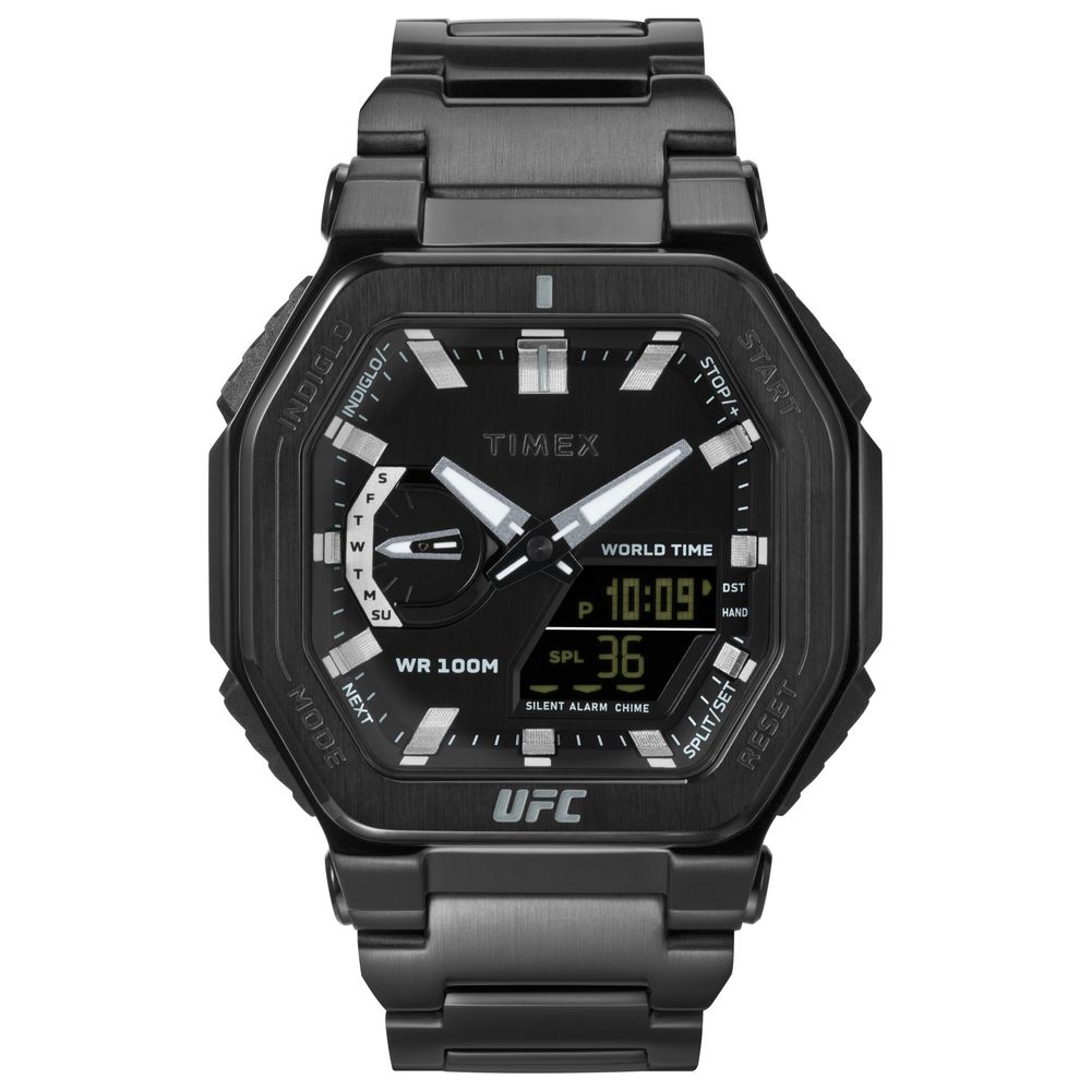Black Stainless Steel Sport Watch, Timex Herrenuhr