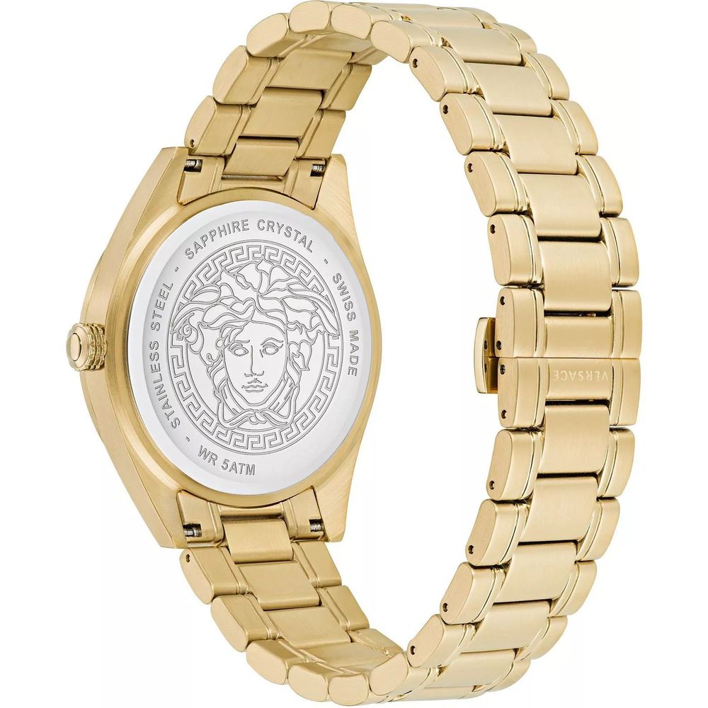 Gold Stainless Steel Dress Watch, Versace