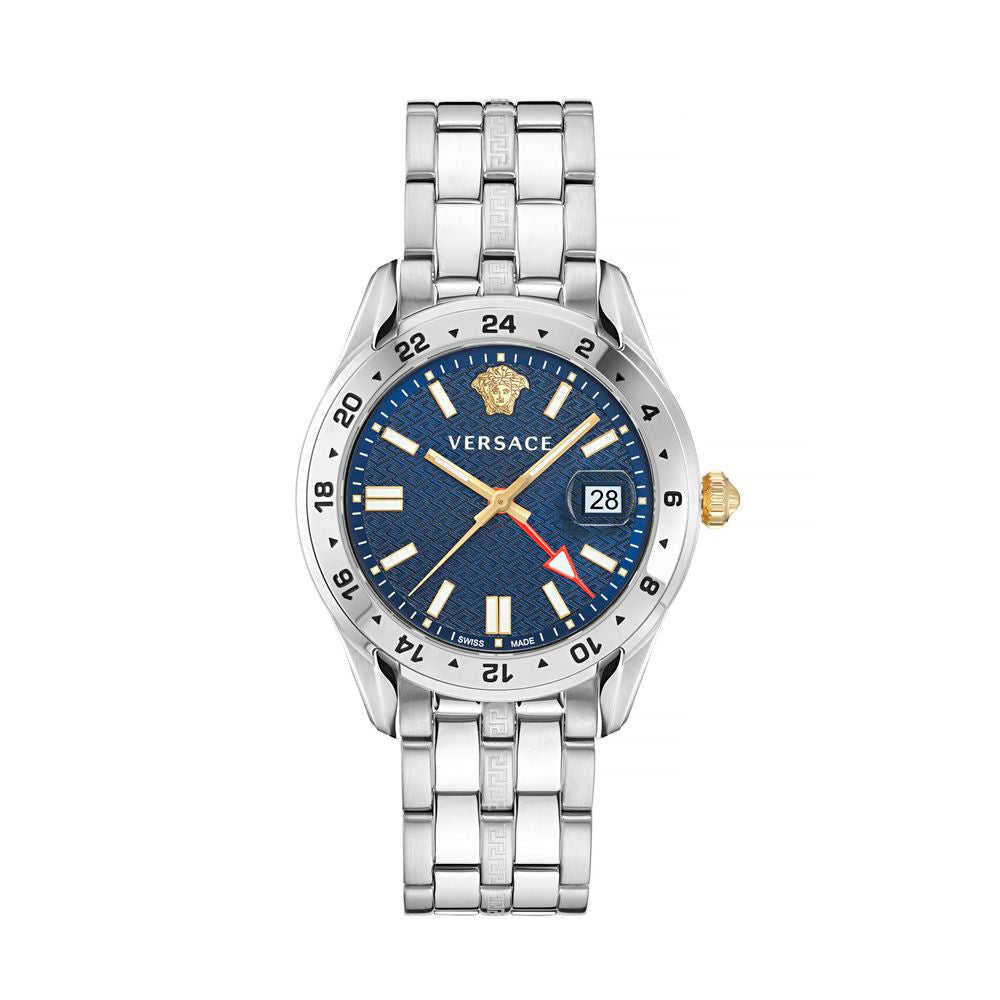 Gray Stainless Steel Dress Watch, Versace