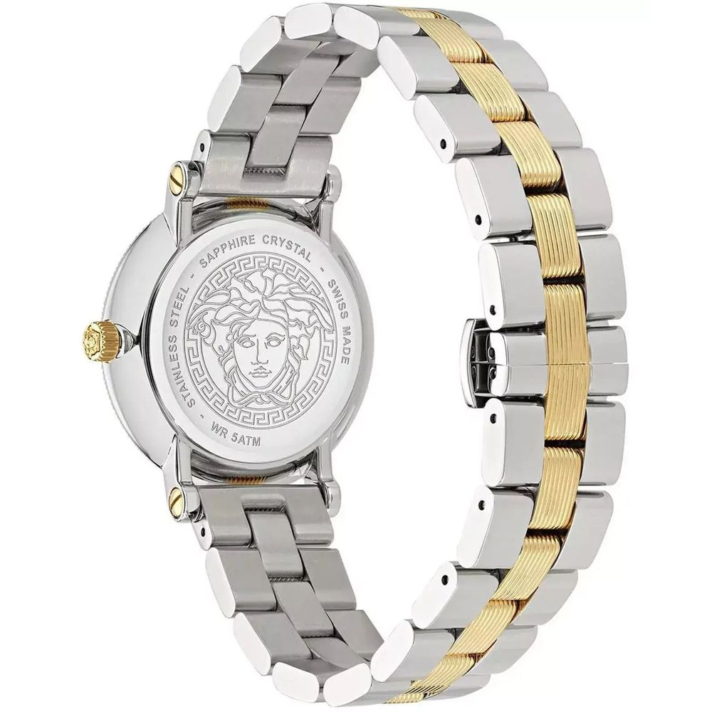 Gray Stainless Steel Dress Watch, Versace Damenuhr