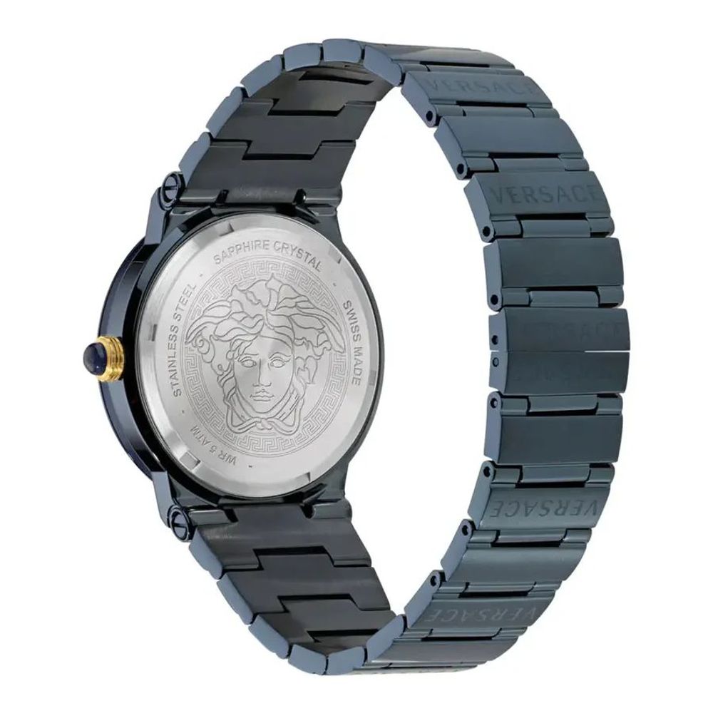Blue Stainless Steel Dress Watch, Versace Herrenuhr