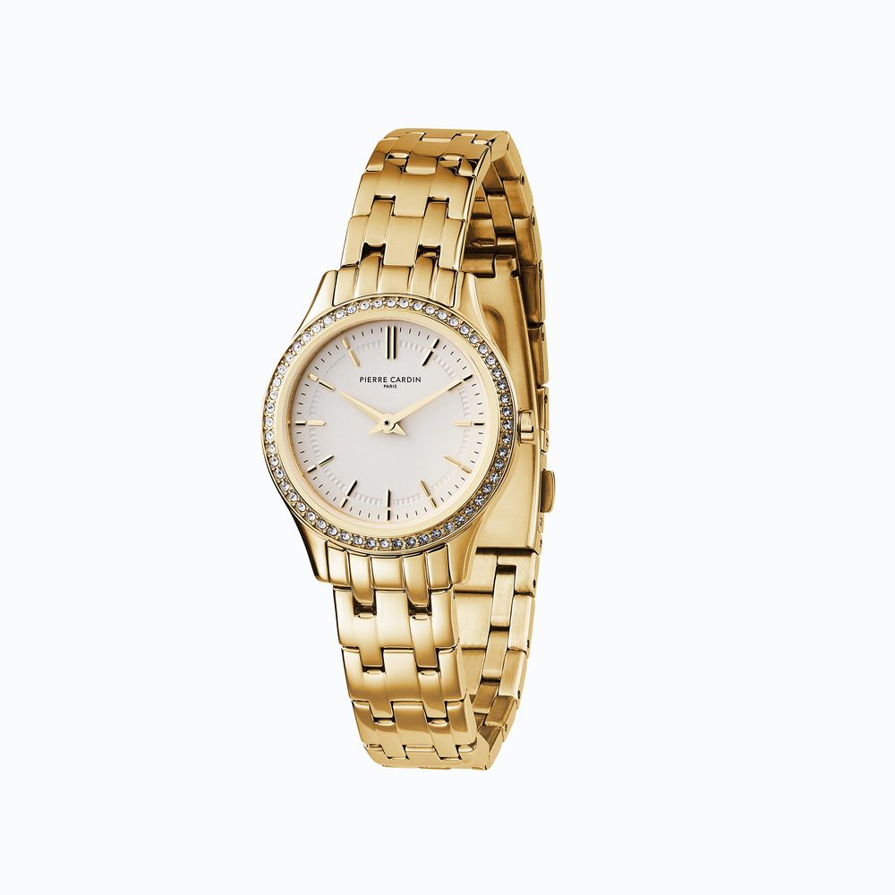 Gold Stainless Steel Dress Watch, Pierre Cardin Damenuhr