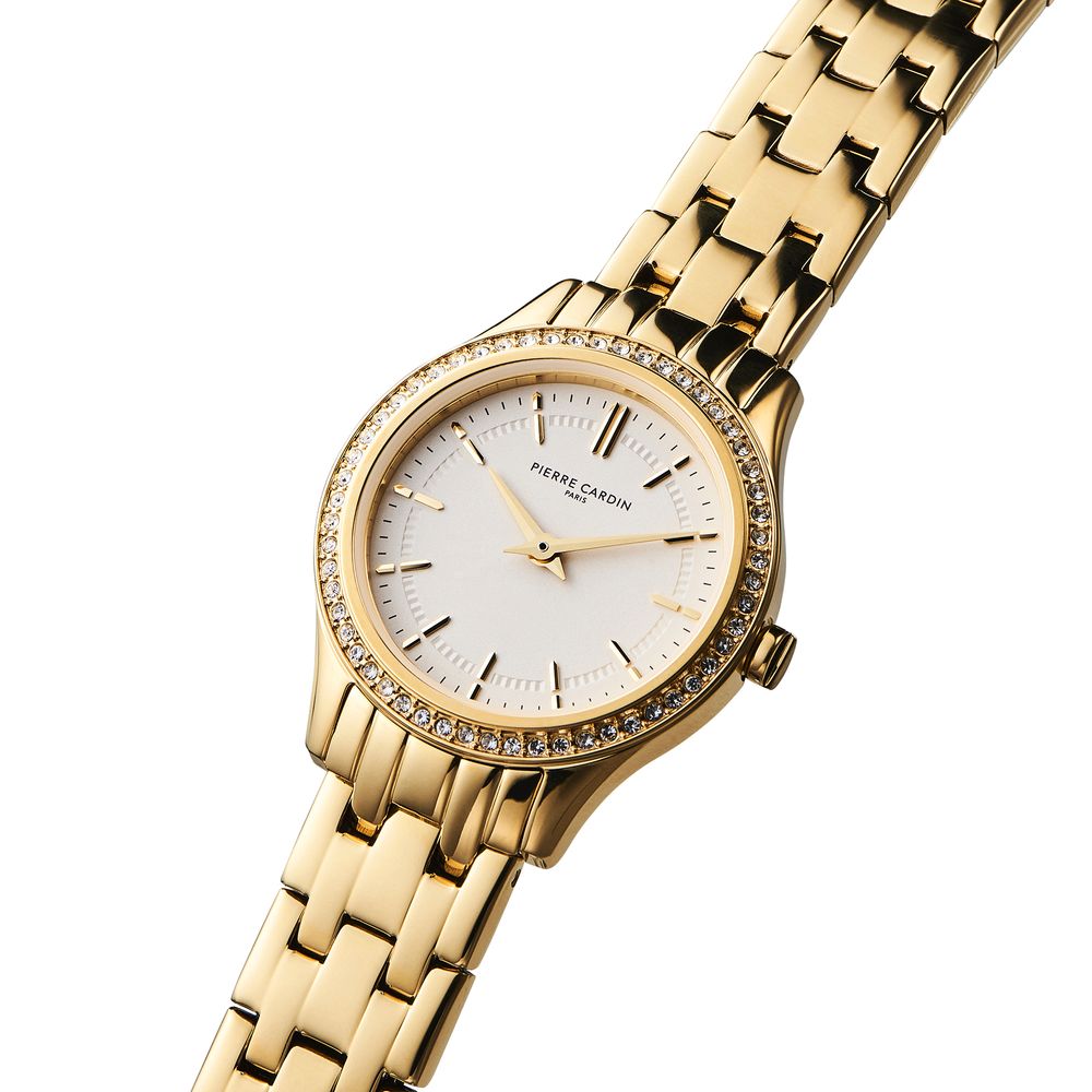 Gold Stainless Steel Dress Watch, Pierre Cardin Damenuhr