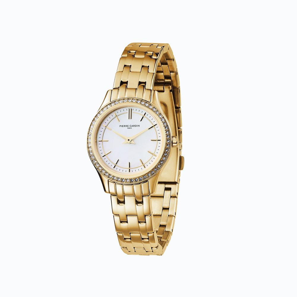 Gold Stainless Steel Dress Watch, Pierre Cardin Damenuhr