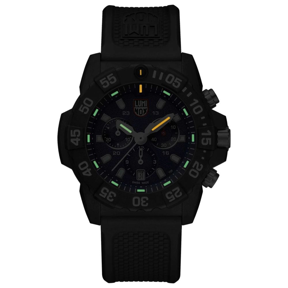 Black Rubber Sport Watch, Luminox Herrenuhr