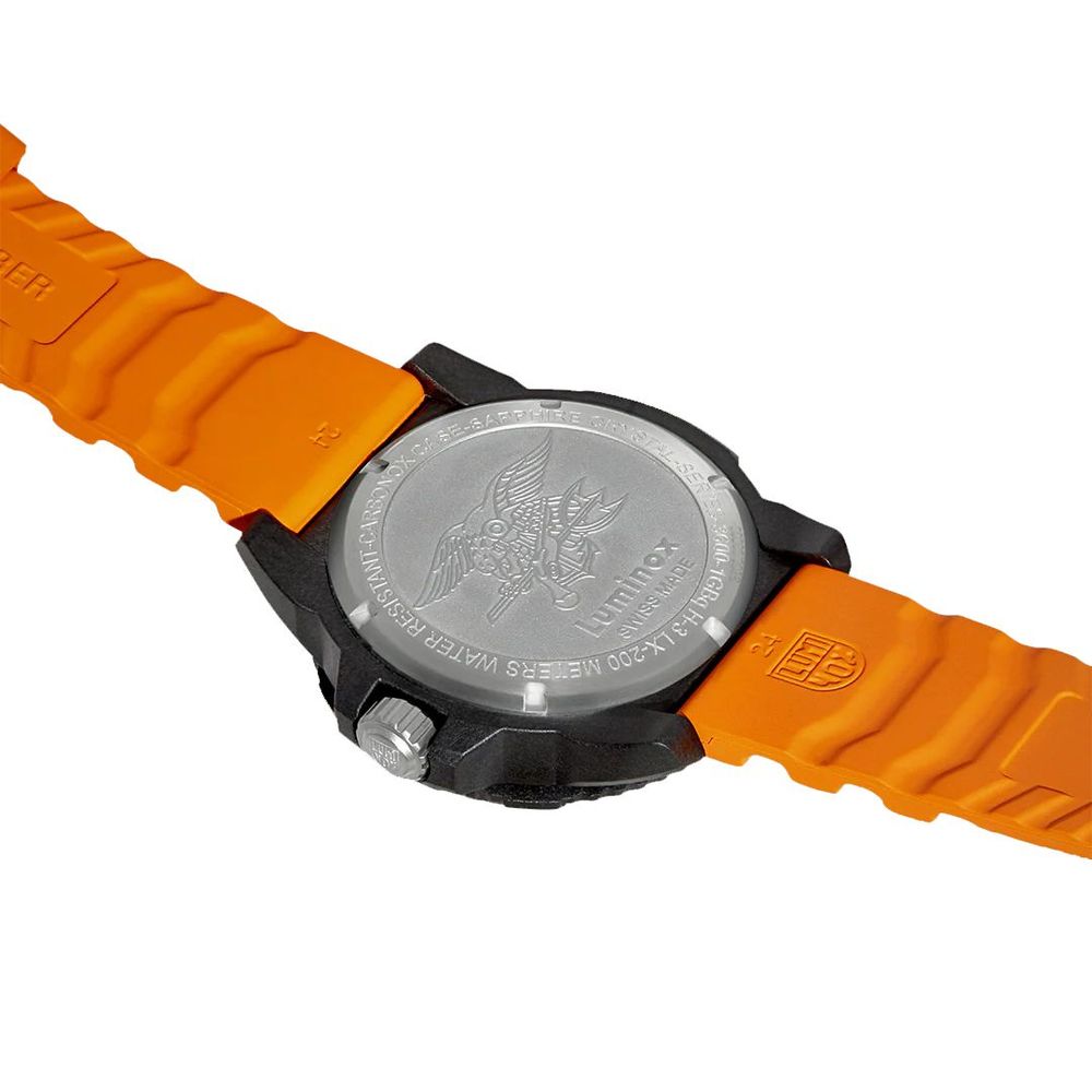 Orange Rubber Sport Watch, Luminox Herrenuhr
