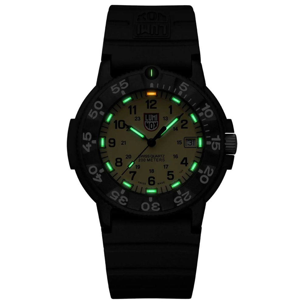 Black Rubber Sport Watch, Luminox Herrenuhr