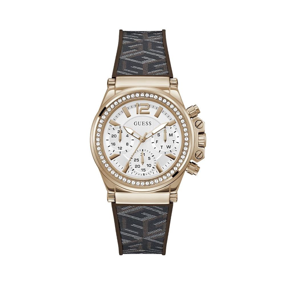 Brown Synthetic Dress Watch, Guess Damenuhr