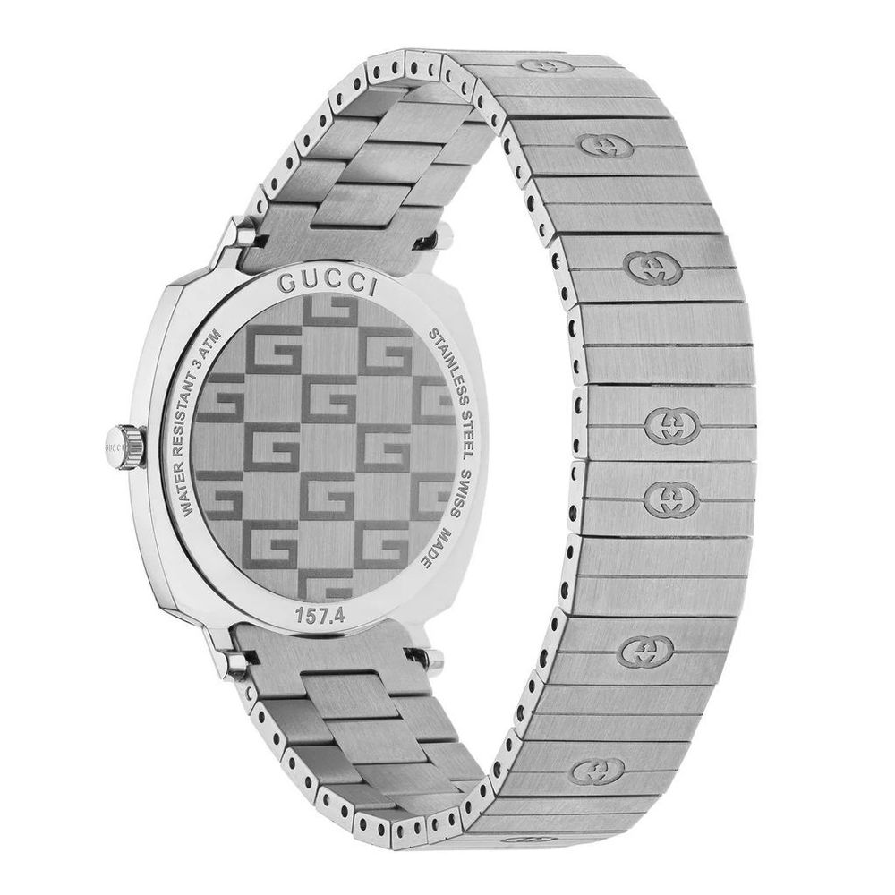 Gray Stainless Steel Dress Watch, Damenuhr Gucci