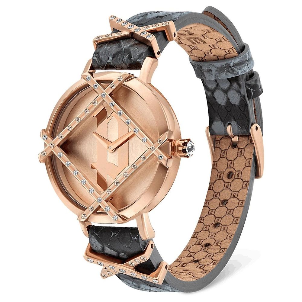 Gray Leather Dress Watch, Police Damenuhr