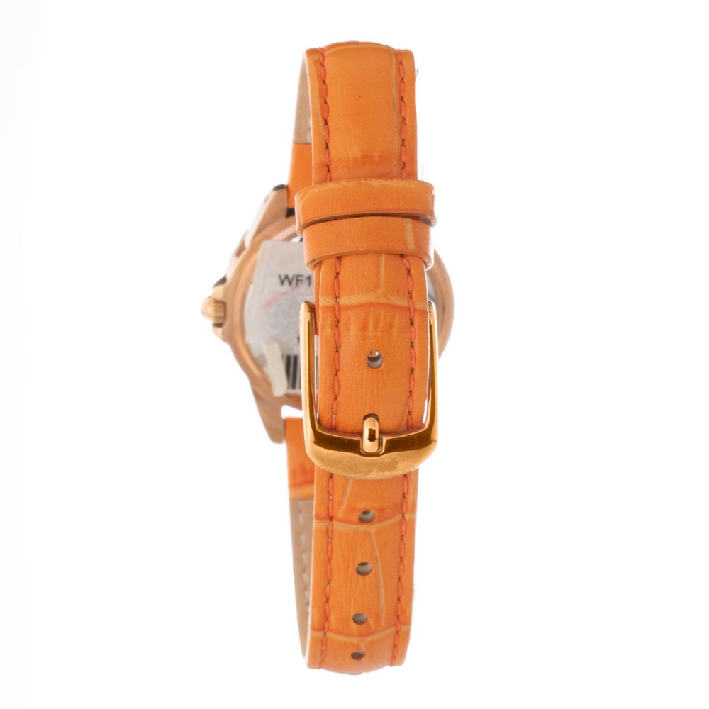 Orange Leather Dress Watch, Folli Folli Damenuhr