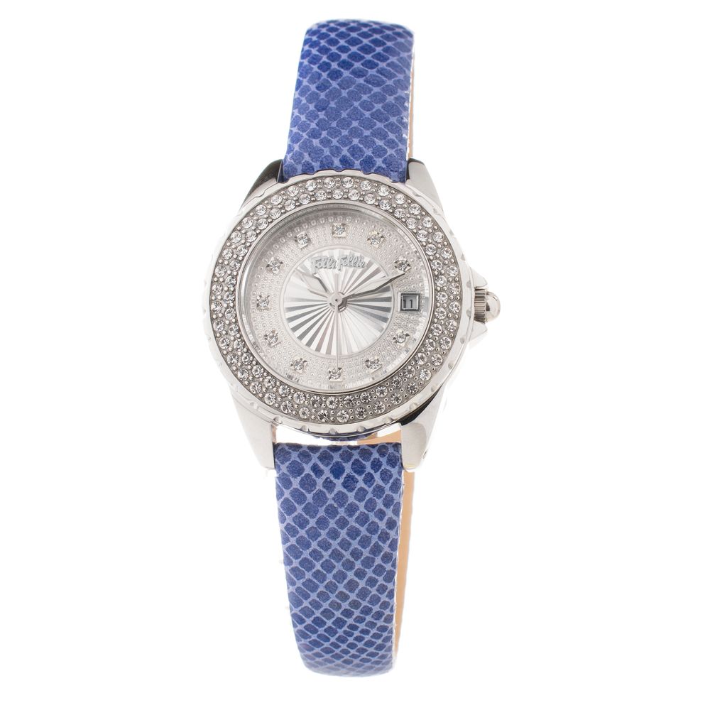 Blue Leather Dress Watch, Folli Folli Damenuhr