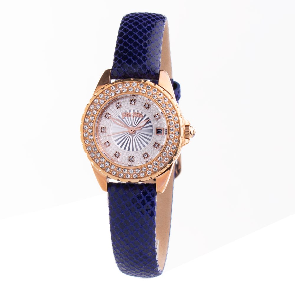 Blue Leather Dress Watch, Folli Folli Damenuhr