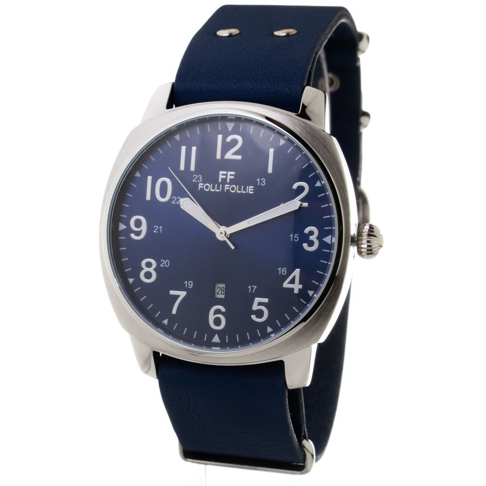 Blue Leather Dress Watch, Folli Folli Damenuhr