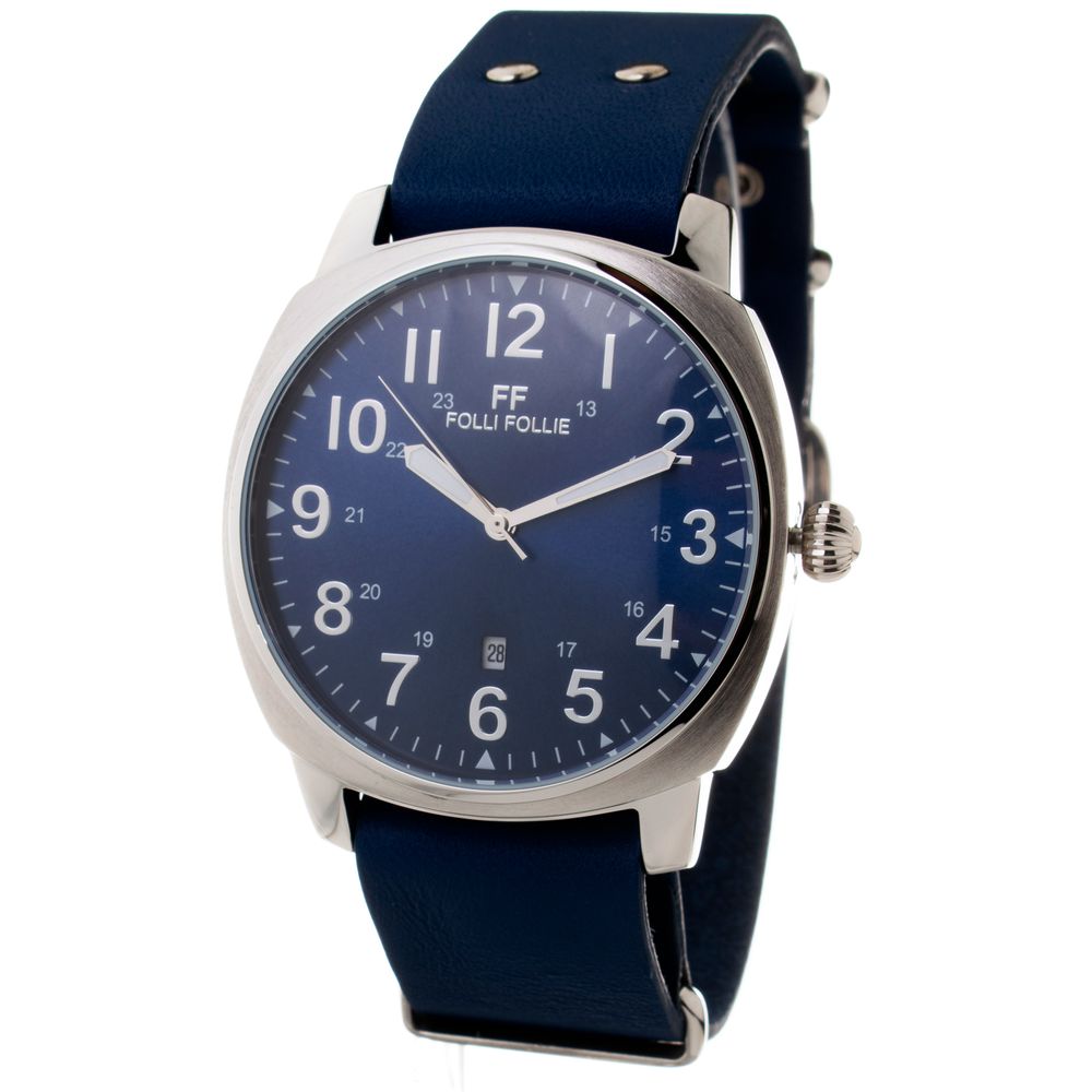 Blue Leather Dress Watch, Folli Folli Damenuhr
