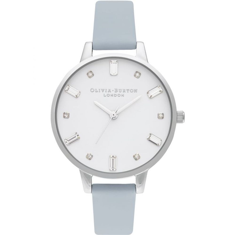 Blue Artificial Leather Dress Watch, Olivia Burton Damenuhr