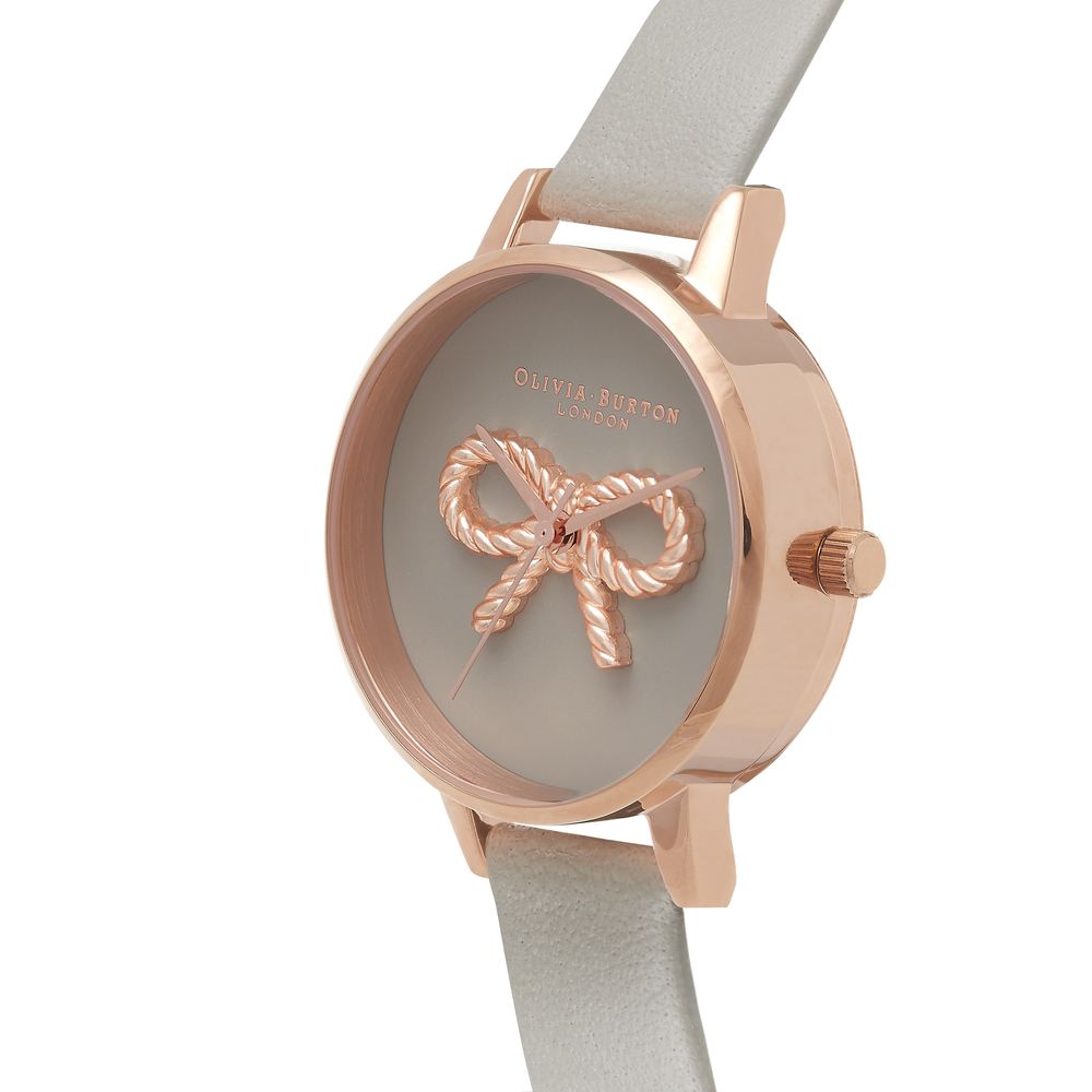 Gray Artificial Leather Dress Watch, Olivia Burton Damenuhr