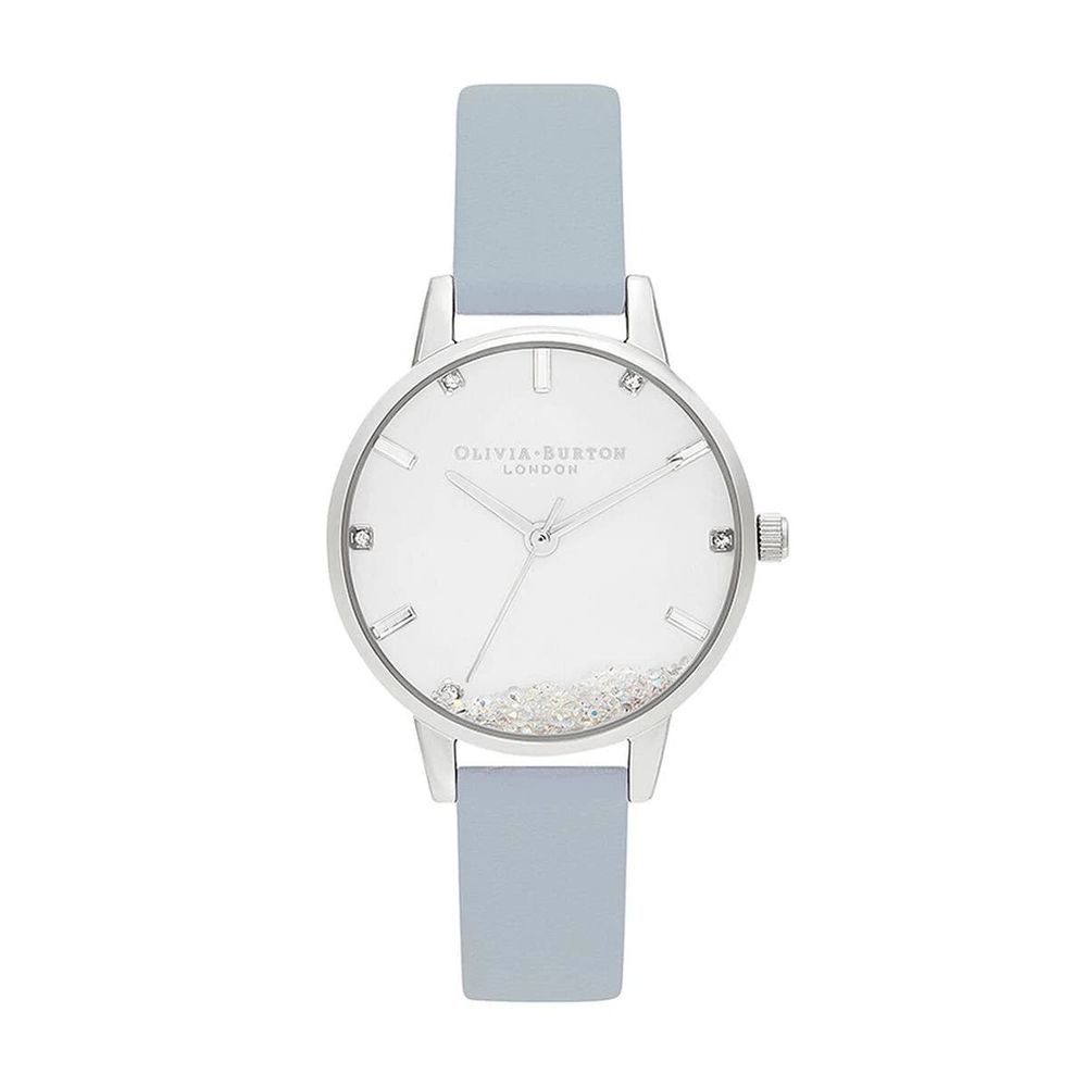 Blue Artificial Leather Dress Watch, Olivia Burton Damenuhr