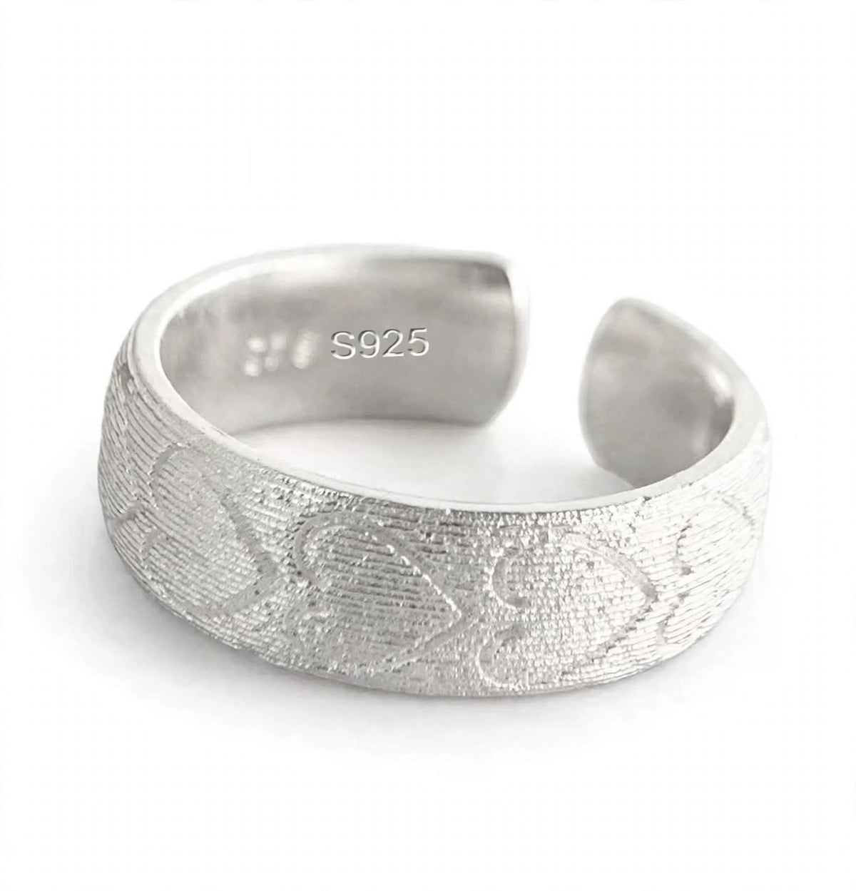 Joy-Sweet Heart-Ring , 925 Silber, Silberring verstellbar | größenverstellbarer Damenring You
