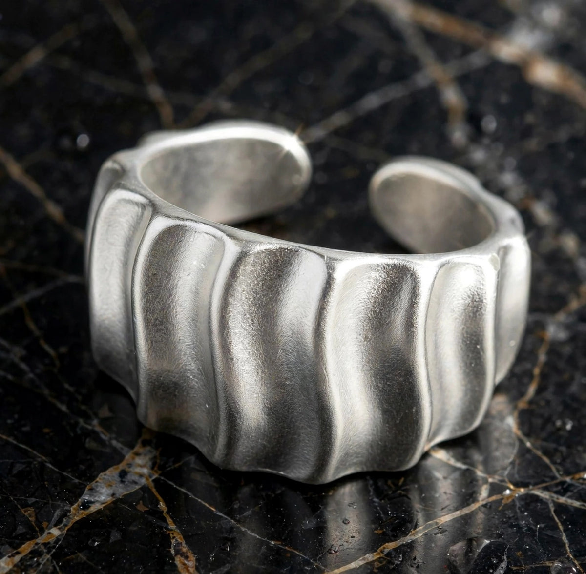 Marea Wave- Ring , 925 Silber, Silberring | größenverstellbarer Damenring