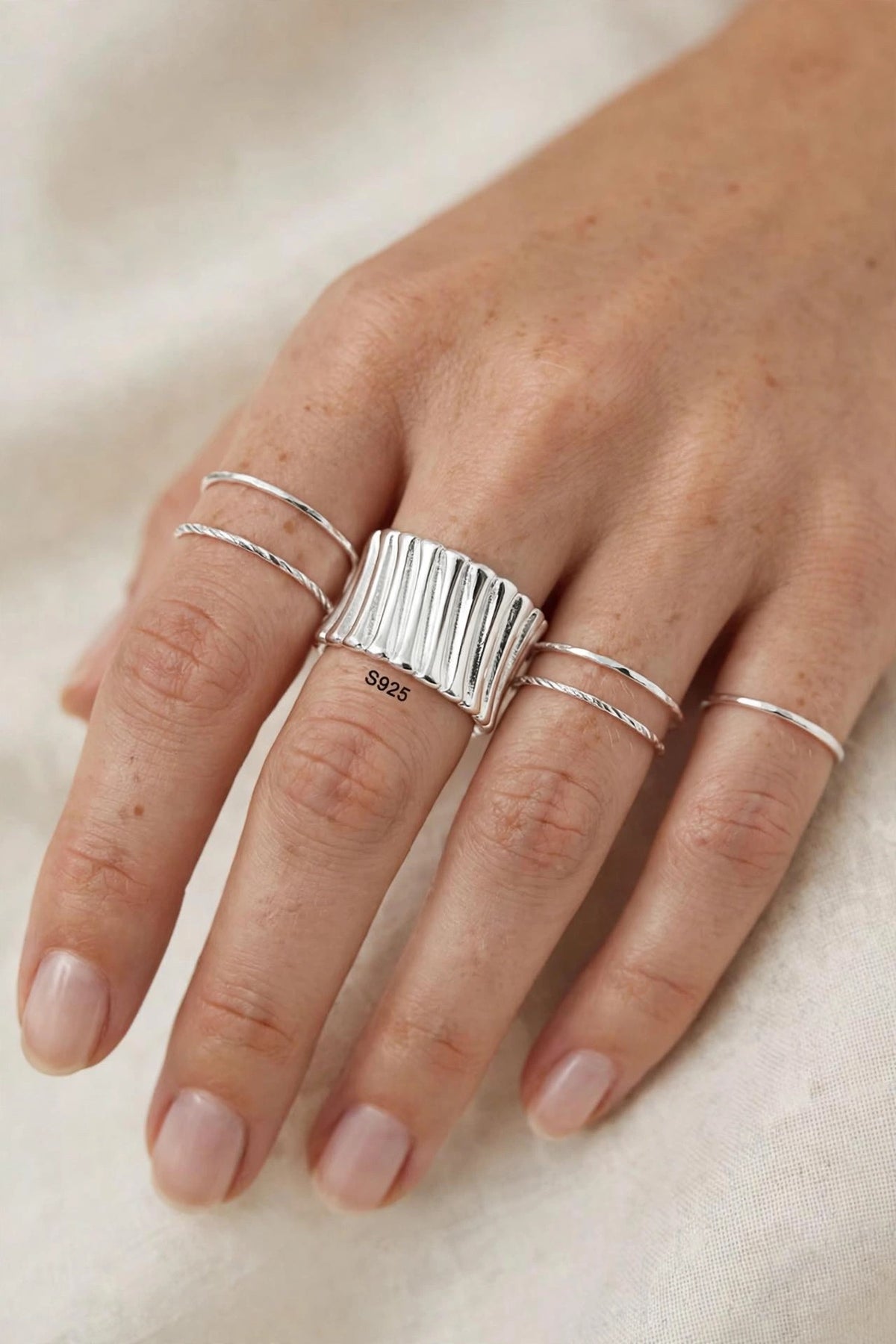 Amara Mia- Ring , 925 Silber, Silberring | größenverstellbarer Damenring