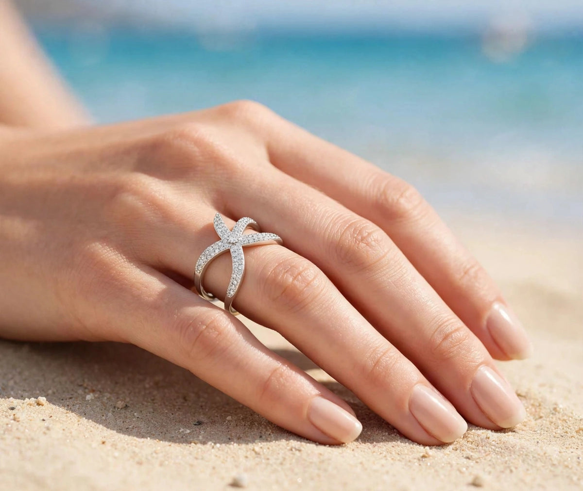 Criss-Cross- Silber Ring , 925 Sterling Silber Gewebte Netzwerk-Ring
