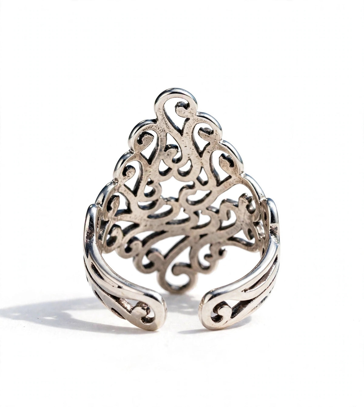 Baadal - Silber Ring , 925 Silber, Silberring | größenverstellbarer Damenring