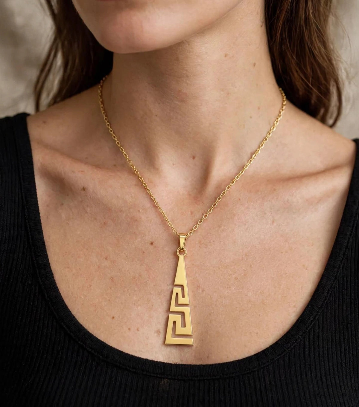 Helena & Aion - Ketten für Sie und Ihn - im Meander - "Versace" Look-Edelstahl