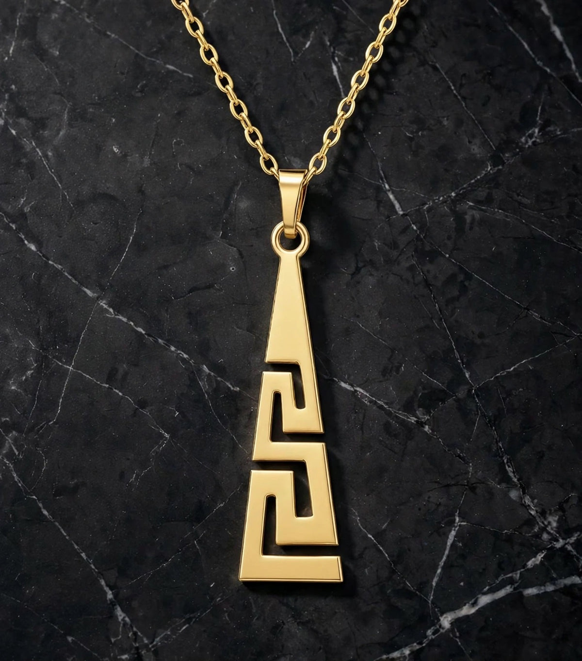 Helena & Aion - Ketten für Sie und Ihn - im Meander - "Versace" Look-Edelstahl