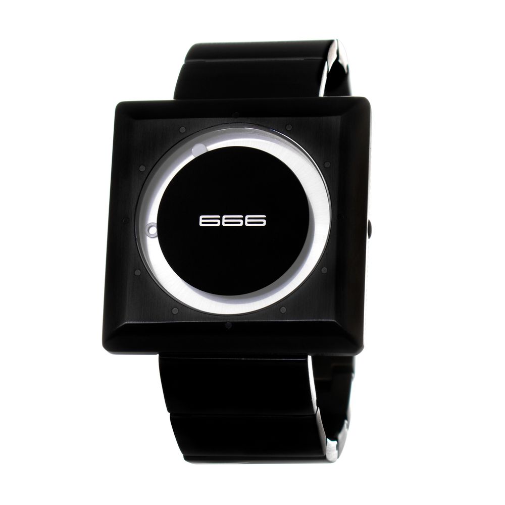 Black Stainless Steel Dress Watch, Damenuhr
