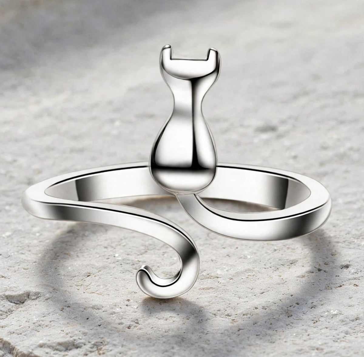 Luna’s Tail- Silber Ring , 925 Sterling Silber - Kie Katzenlover