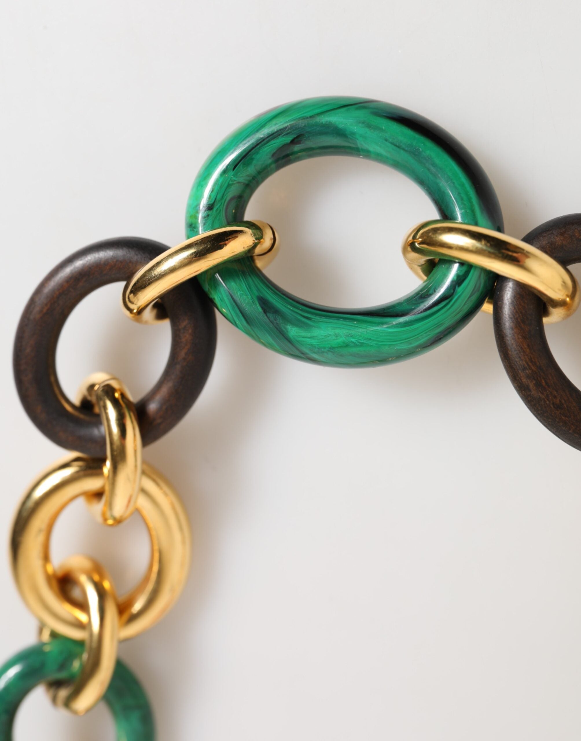 Multicolor Gold Brass Tiger Lily Floral Chai Necklace, Dolce & Gabbana