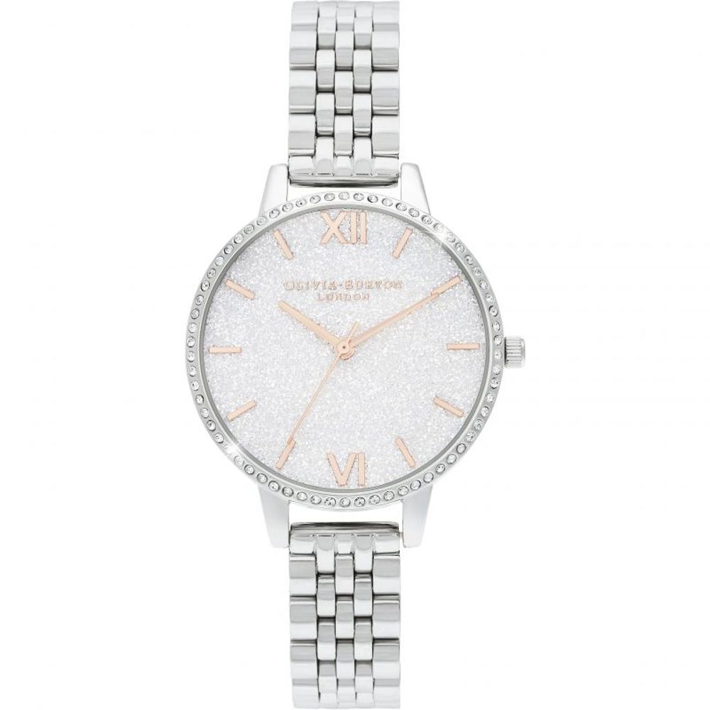 Silver Stainless Steel Dress Watch, Olivia Burton Damenuhr