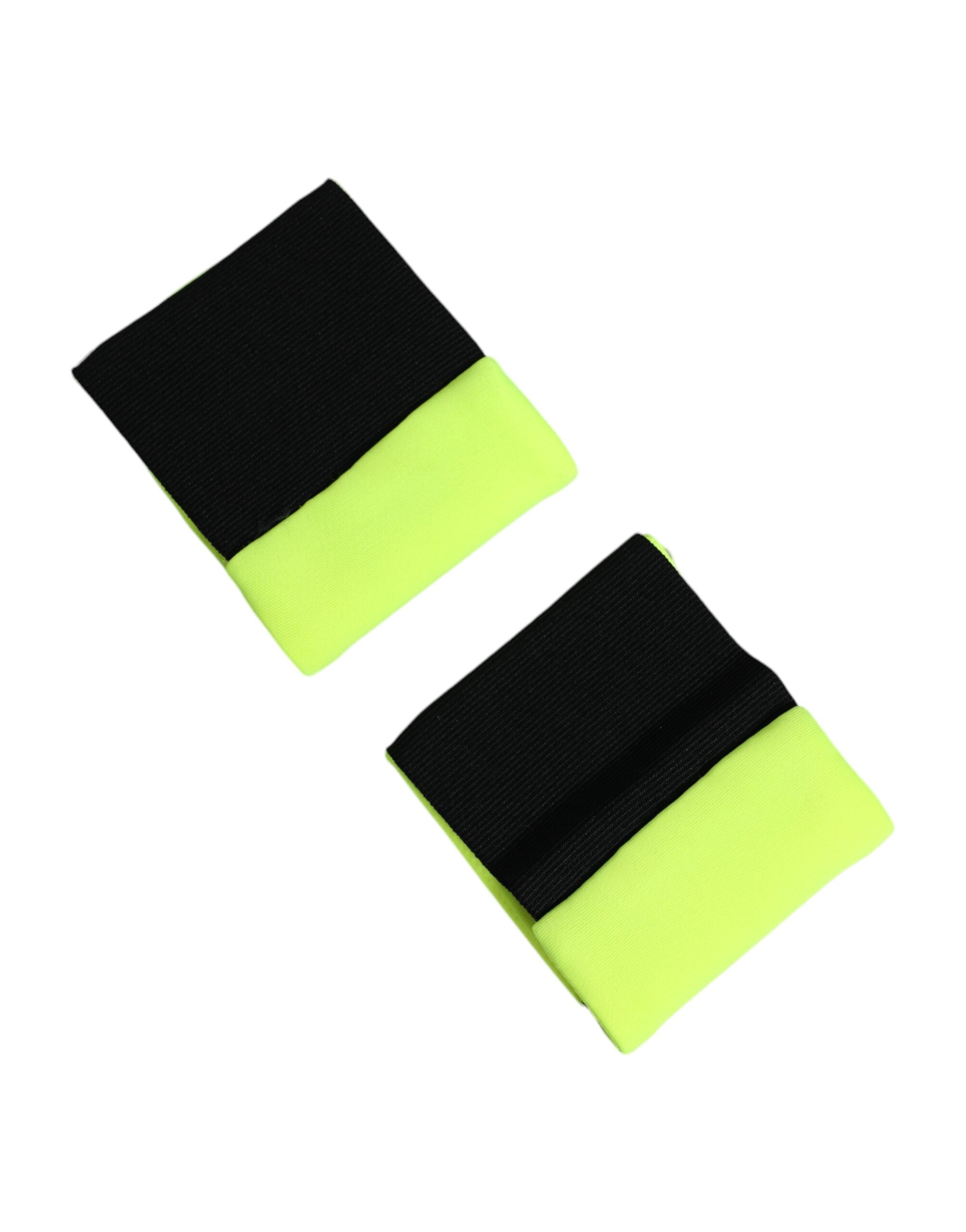 Yellow Green DG Logo Polyester 1 Pair Wristband, Dolce & Gabbana