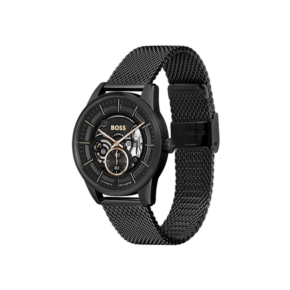 Black Stainless Steel Dress Watch, Hugo Boss Herrenuhr