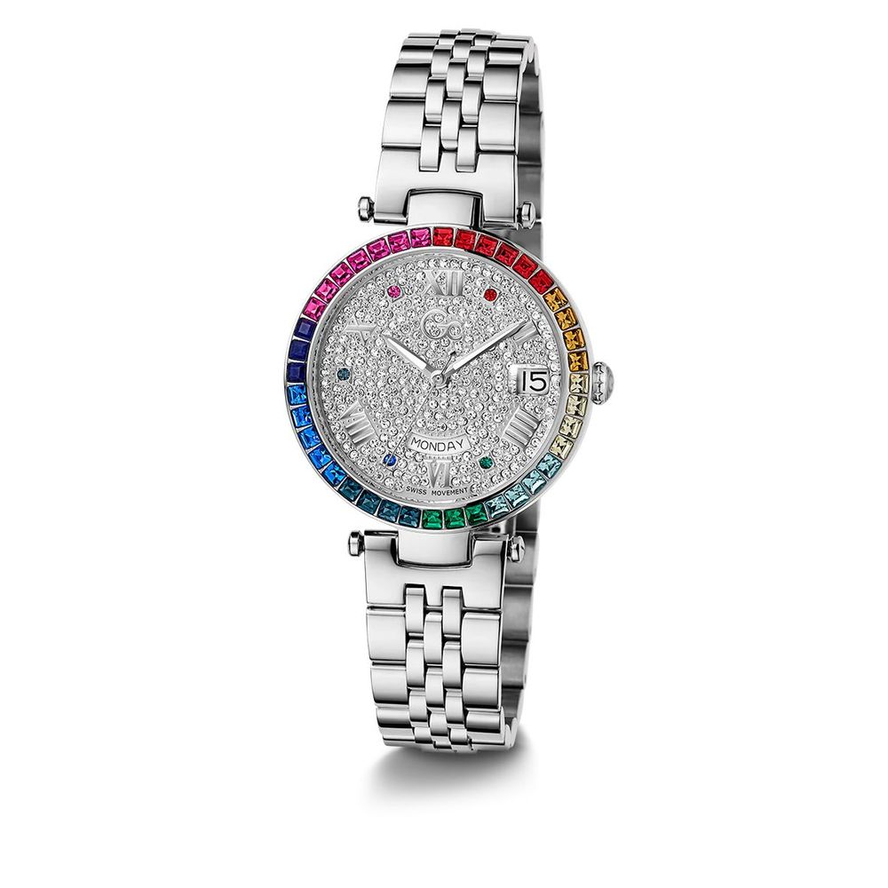 Gray Stainless Steel Dress Watch, Damenuhr GC