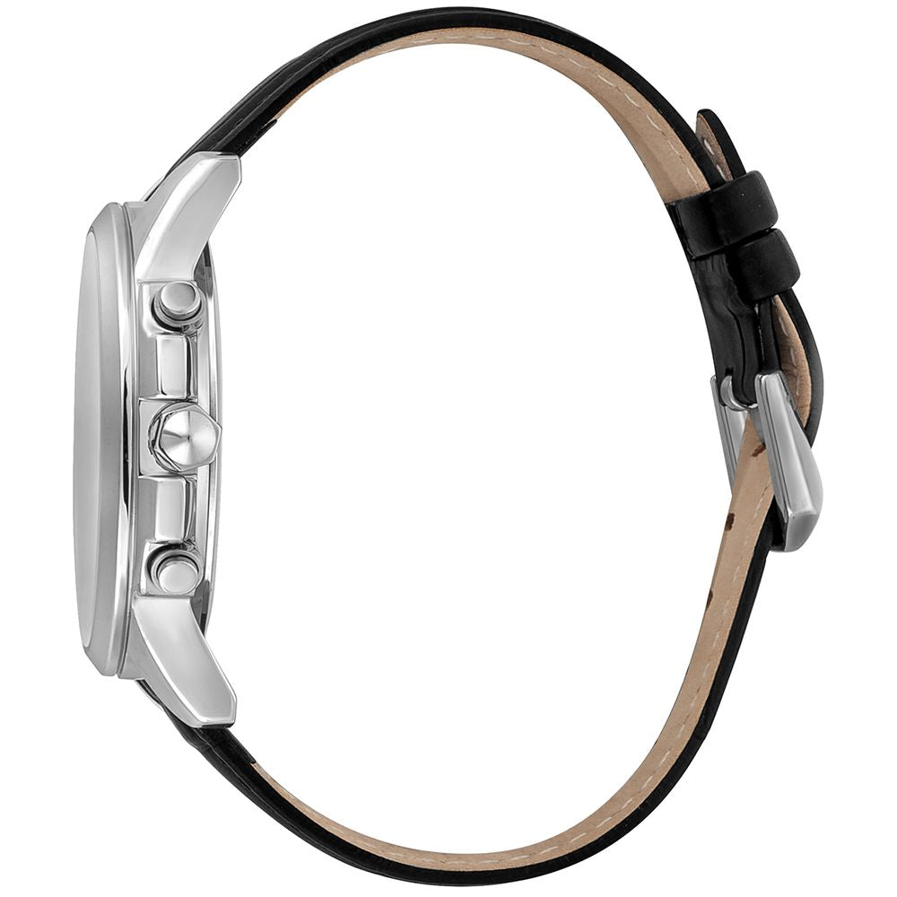Black Leather Dress Watch, Just Cavalli Herrenuhruhr