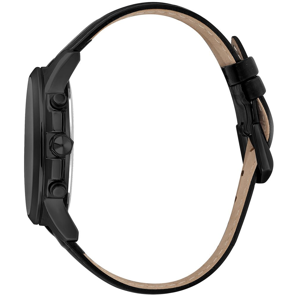Black Leather Dress Watch, Just Cavalli Herrenuhruhr