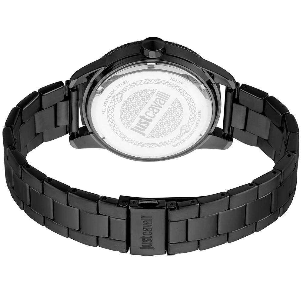 Black Stainless Steel Dress Watch, Just Cavalli Herrenuhruhr