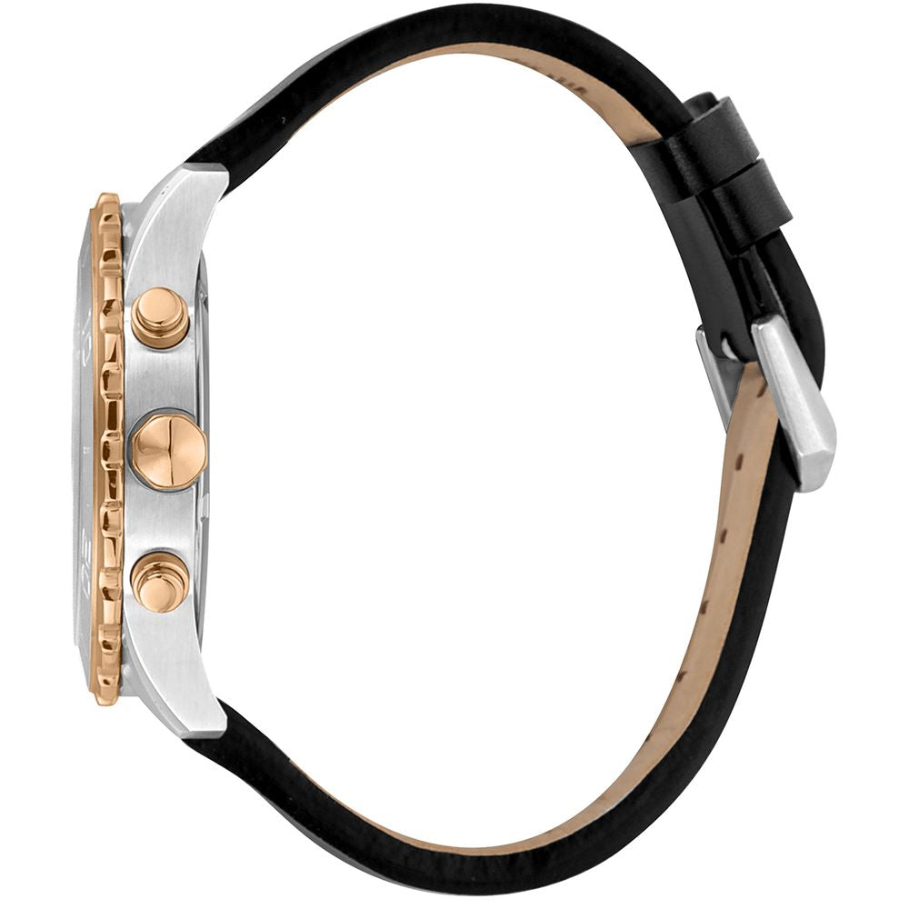 Black Leather Bracelet Watch, Just Cavalli Herrenuhruhr