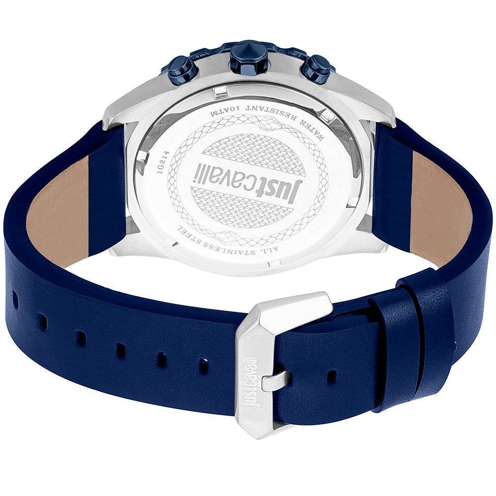 Blue Leather Dress Watch