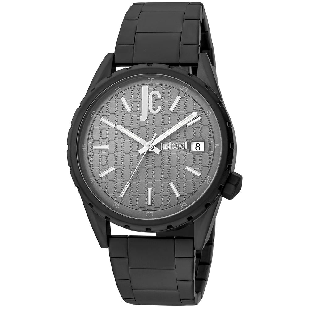 Black Stainless Steel Dress Watch, Just Cavalli Herrenuhruhr