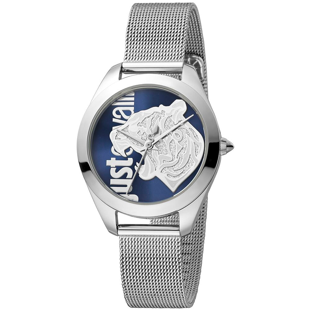 Gray Stainless Steel Bracelet Watch,Damenuhr Just Cavalli