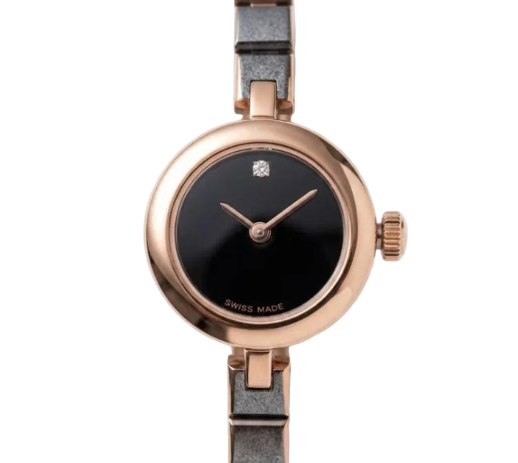 Gucci Diamantissima Quarz Diamonds Schwarzes Zifferblatt, Goldenes Metallarmband, Damenuhr – YA141504