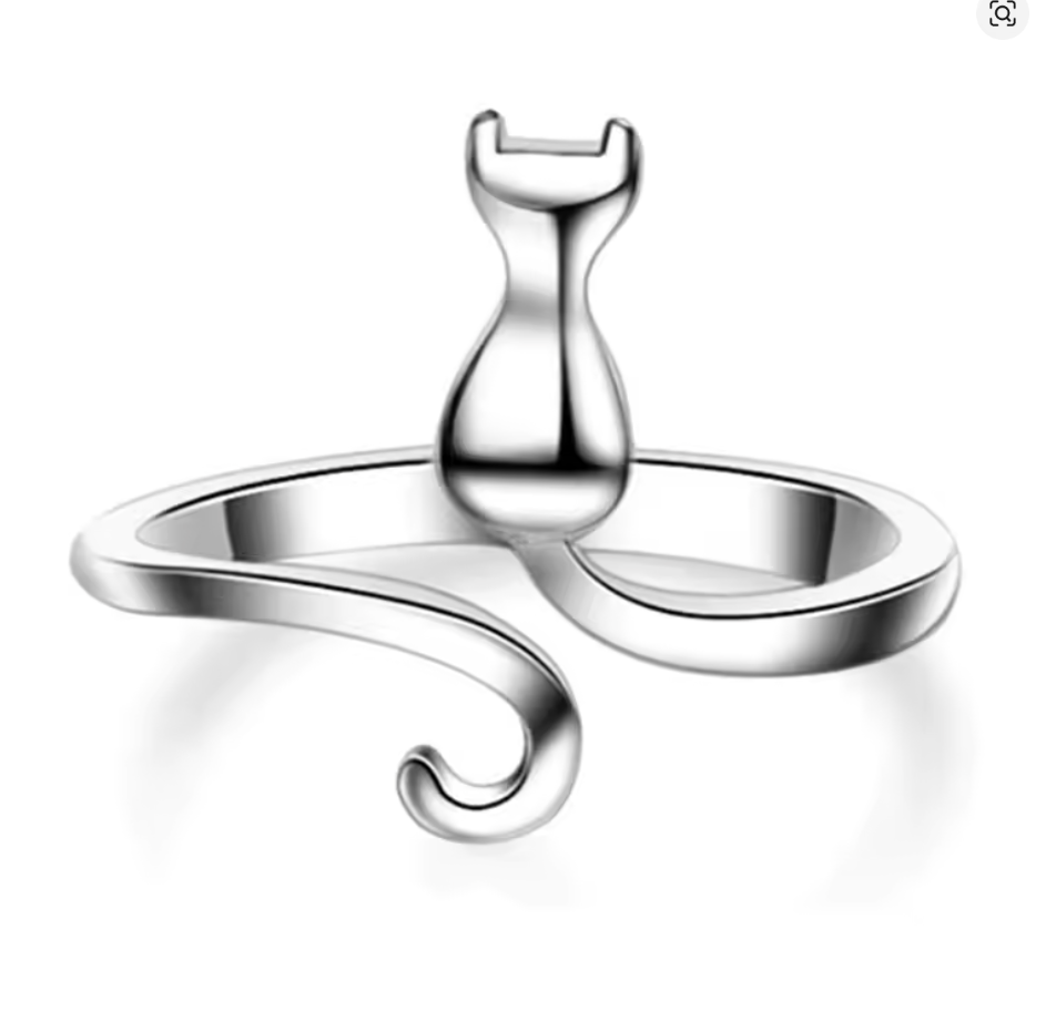 Luna’s Tail- Silber Ring , 925 Sterling Silber - Kie Katzenlover