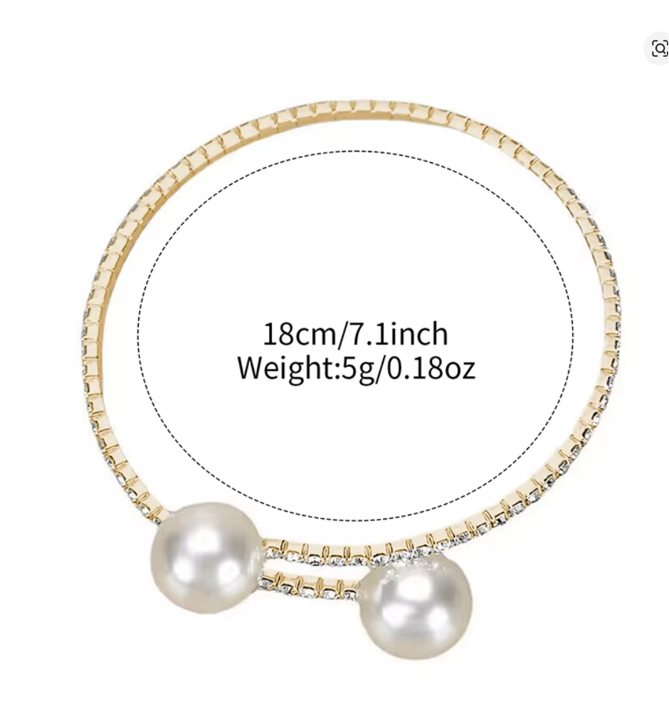 Damenuhr Lederband, Analog Quarzuhr Perlen Armband Set , durchsichtig & weiß für Damen