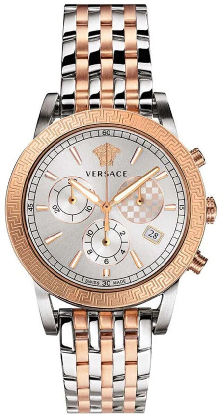 Versace Sport Tech Chronograph während des Wählers zweifarbiger Stahlarmbanduhr für Männer – VELT00319