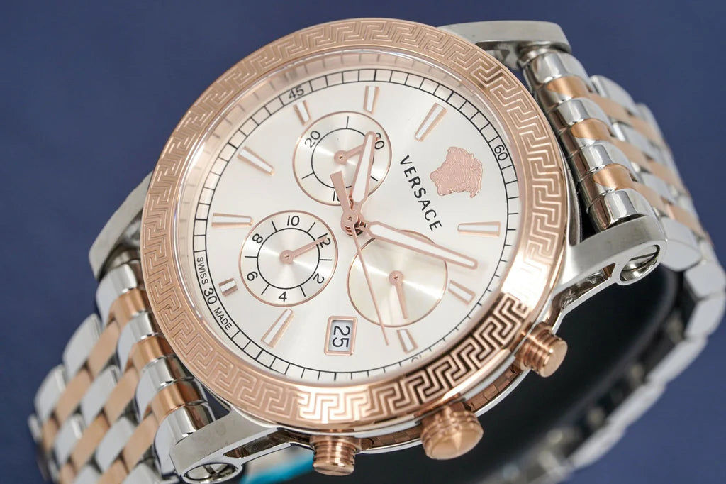 Versace Sport Tech Chronograph während des Wählers zweifarbiger Stahlarmbanduhr für Männer – VELT00319
